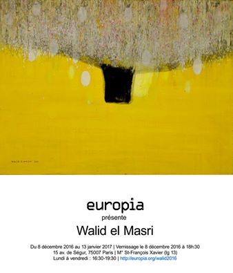 Paris : exposition de l'artiste "Walid el Masri"- à l'espace Europia