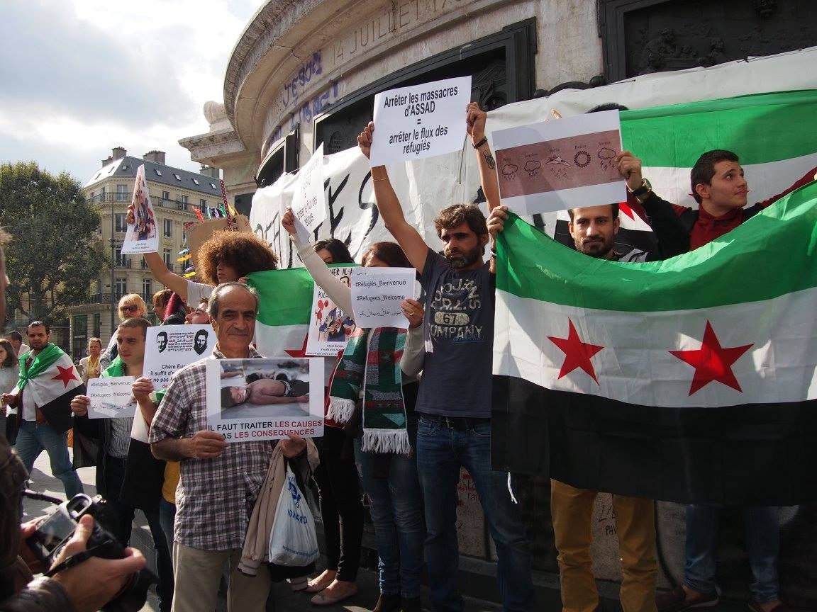 Paris 05/09/2015 : Rassemblement #PasEnNotreNom #Réfugiés #RefugeesDignity #OpenEurope