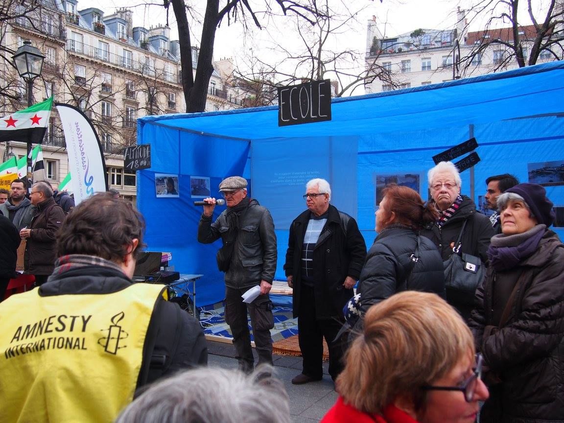 Paris 16/01/2015 : Rassemblement « 4 heures pour 4 millions d’enfants syriens privés d’école »