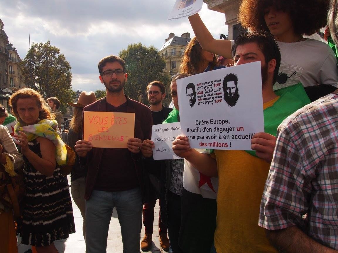 Paris 05/09/2015 : Rassemblement #PasEnNotreNom #Réfugiés #RefugeesDignity #OpenEurope