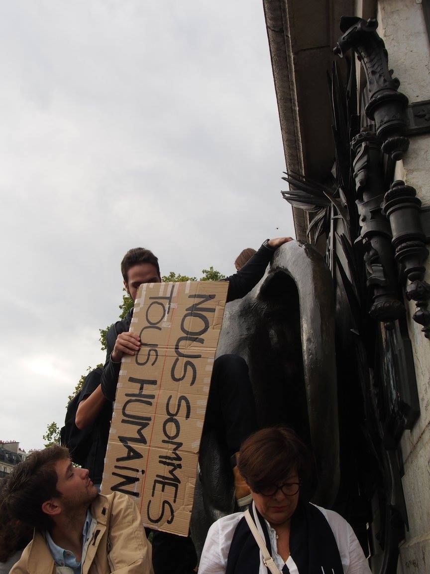 Paris 05/09/2015 : Rassemblement #PasEnNotreNom #Réfugiés #RefugeesDignity #OpenEurope