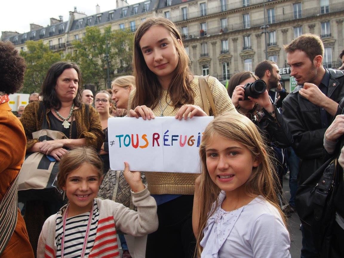 Paris 05/09/2015 : Rassemblement #PasEnNotreNom #Réfugiés #RefugeesDignity #OpenEurope