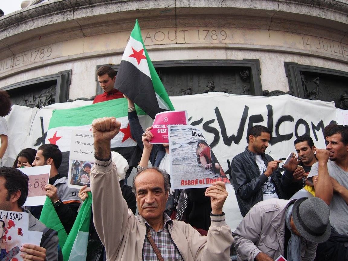 Paris 05/09/2015 : Rassemblement #PasEnNotreNom #Réfugiés #RefugeesDignity #OpenEurope