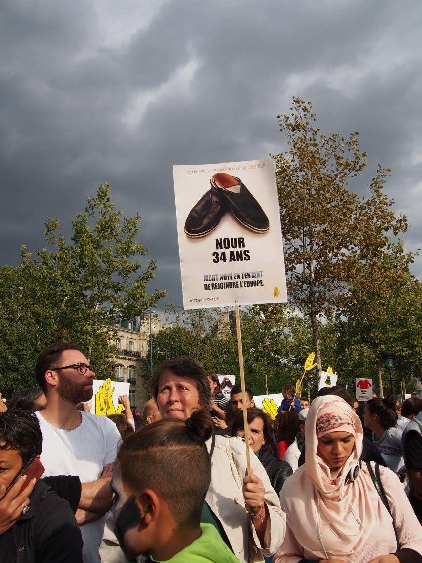 Paris 05/09/2015 : Rassemblement #PasEnNotreNom #Réfugiés #RefugeesDignity #OpenEurope