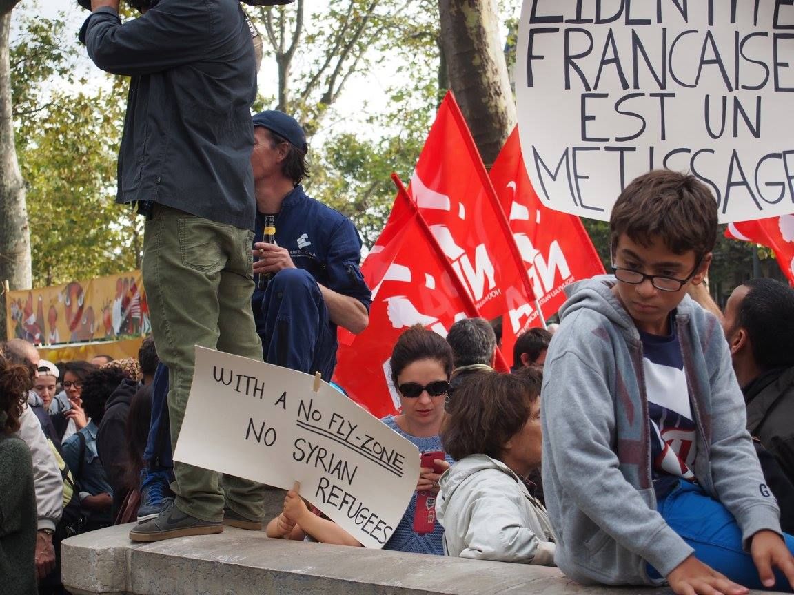 Paris 05/09/2015 : Rassemblement #PasEnNotreNom #Réfugiés #RefugeesDignity #OpenEurope