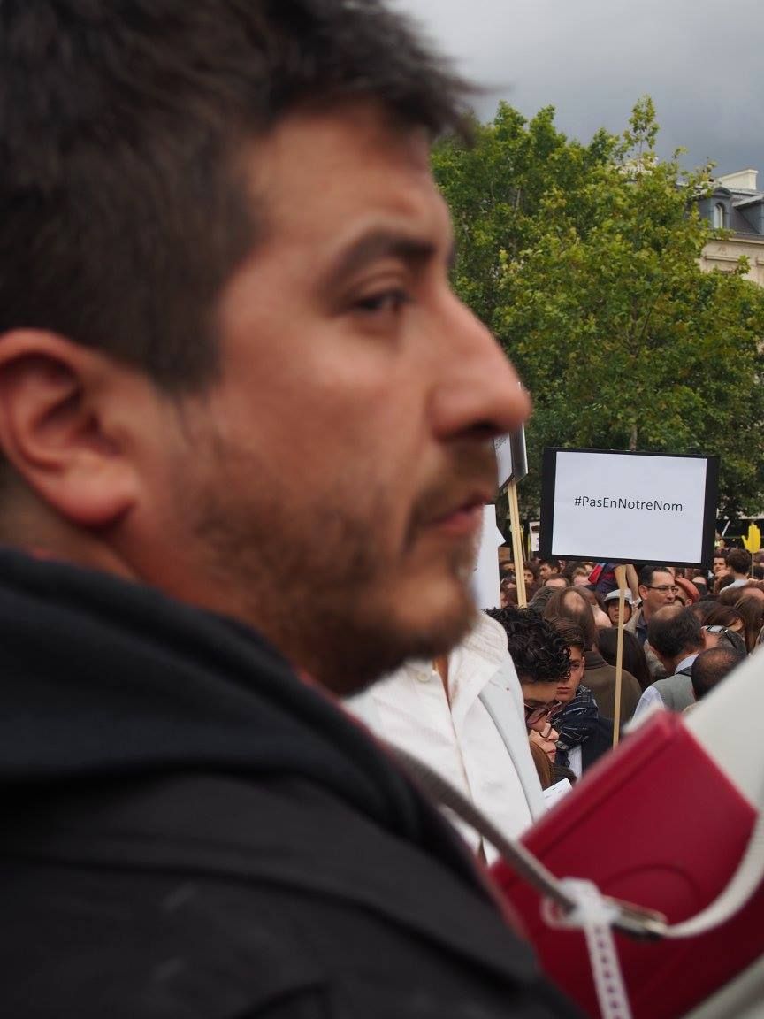 Paris 05/09/2015 : Rassemblement #PasEnNotreNom #Réfugiés #RefugeesDignity #OpenEurope