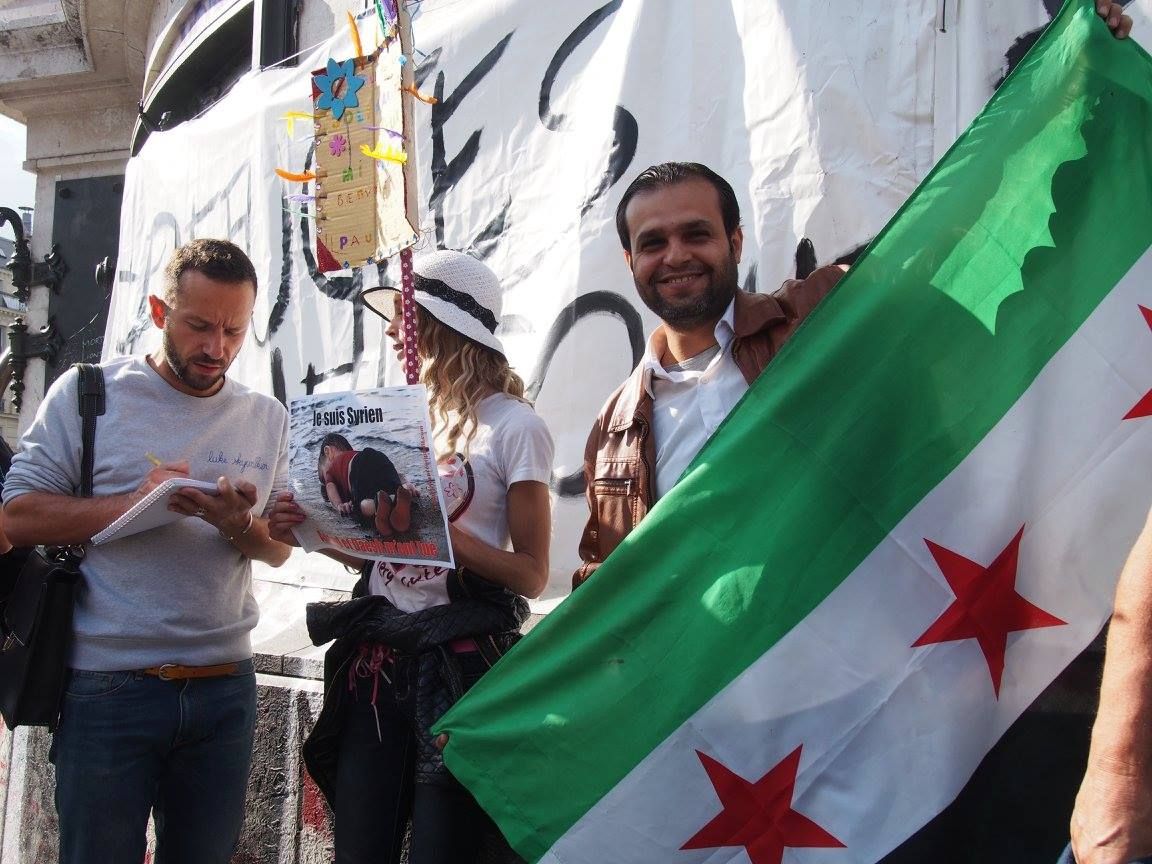 Paris 05/09/2015 : Rassemblement #PasEnNotreNom #Réfugiés #RefugeesDignity #OpenEurope