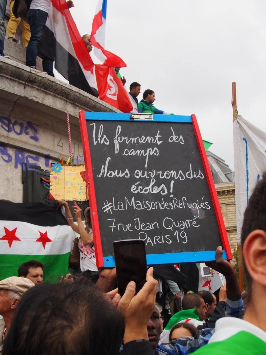Paris 05/09/2015 : Rassemblement #PasEnNotreNom #Réfugiés #RefugeesDignity #OpenEurope