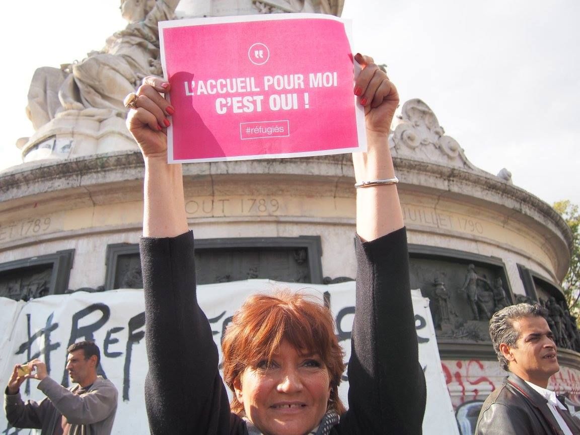 Paris 05/09/2015 : Rassemblement #PasEnNotreNom #Réfugiés #RefugeesDignity #OpenEurope