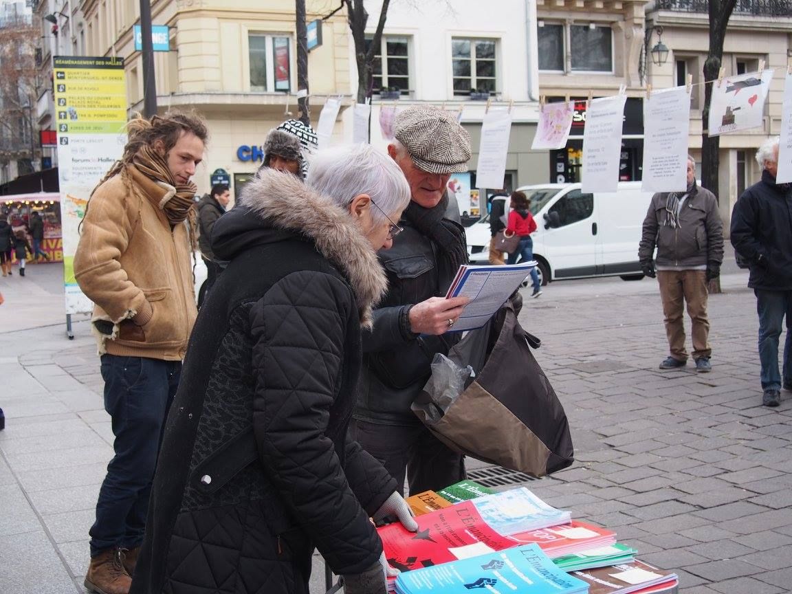 Paris 16/01/2015 : Rassemblement « 4 heures pour 4 millions d’enfants syriens privés d’école »