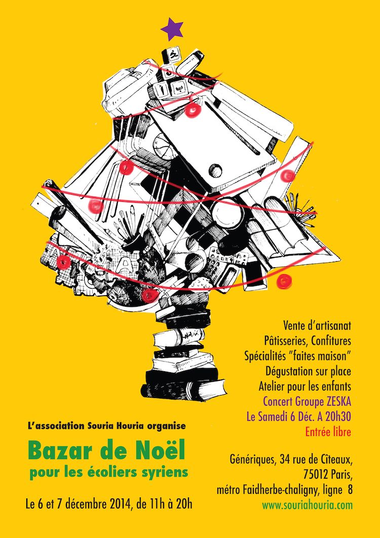 Paris : Bazar de Noël 2014 "Pour les écoliers syriens"