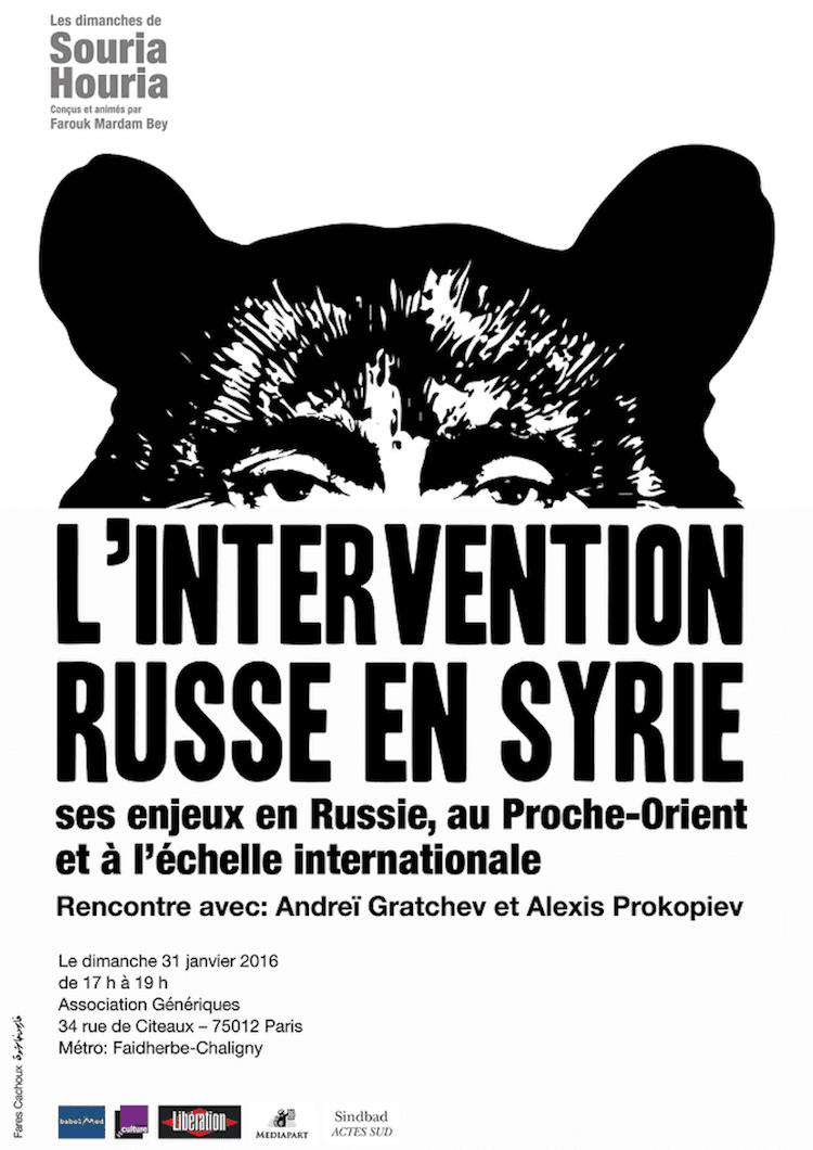 PARIS : Débat "L’intervention russe en Syrie"