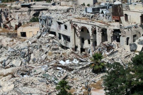 La ville d'Alep après des bombardements, le 3 juillet Photo George Ourfalian. AFP