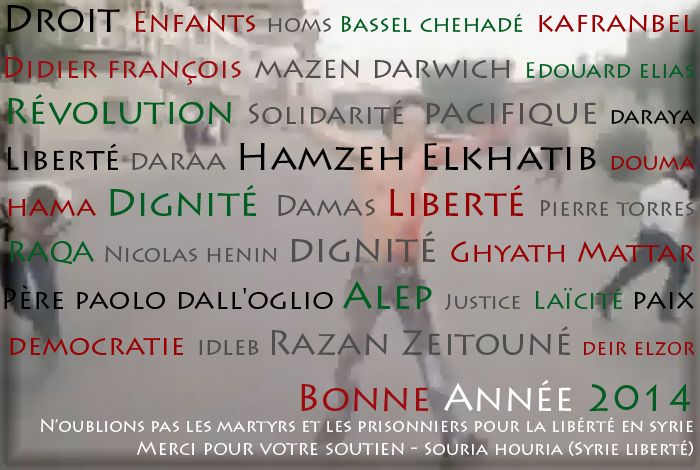 Syrie : Paix, Liberté, Justice et Santé pour 2014
