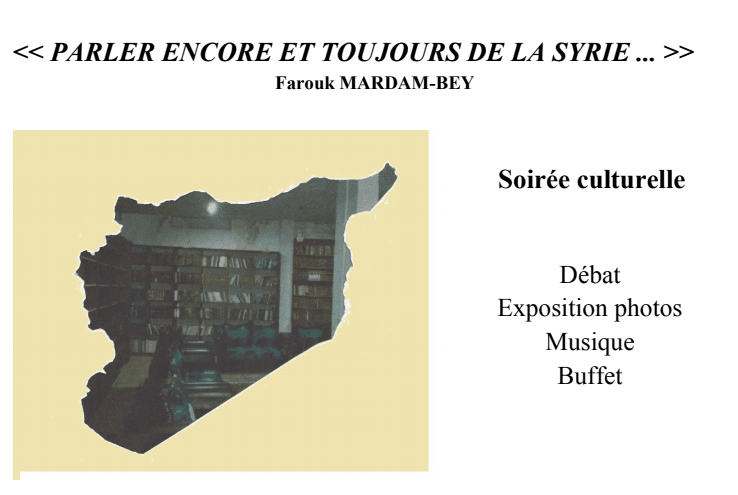 Rouen: Parler encore et toujours de la Syrie