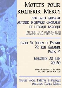 20/06/2012 Paris : Concert "Motets pour requérir mercy..."