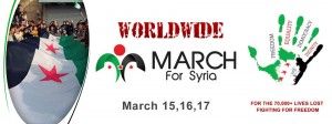16/03/2013 USA : المسيرة العالمية لأجل سوريا / Worldwide March for Syria