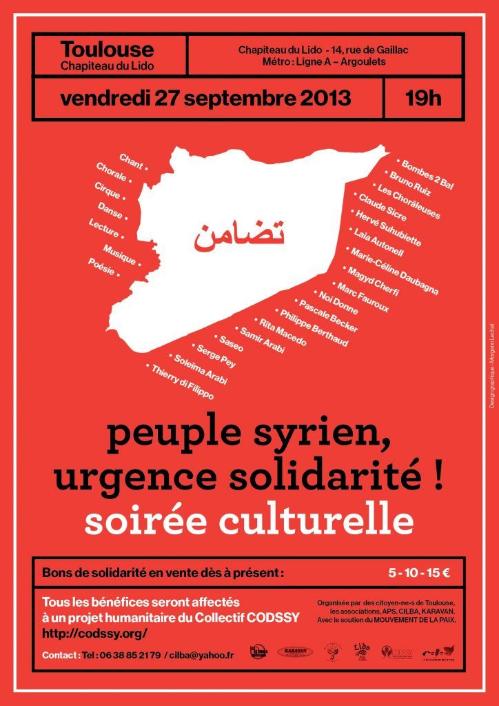 Toulouse : Soirée Culturelle "Peuple syrien, Urgence Solidarité"