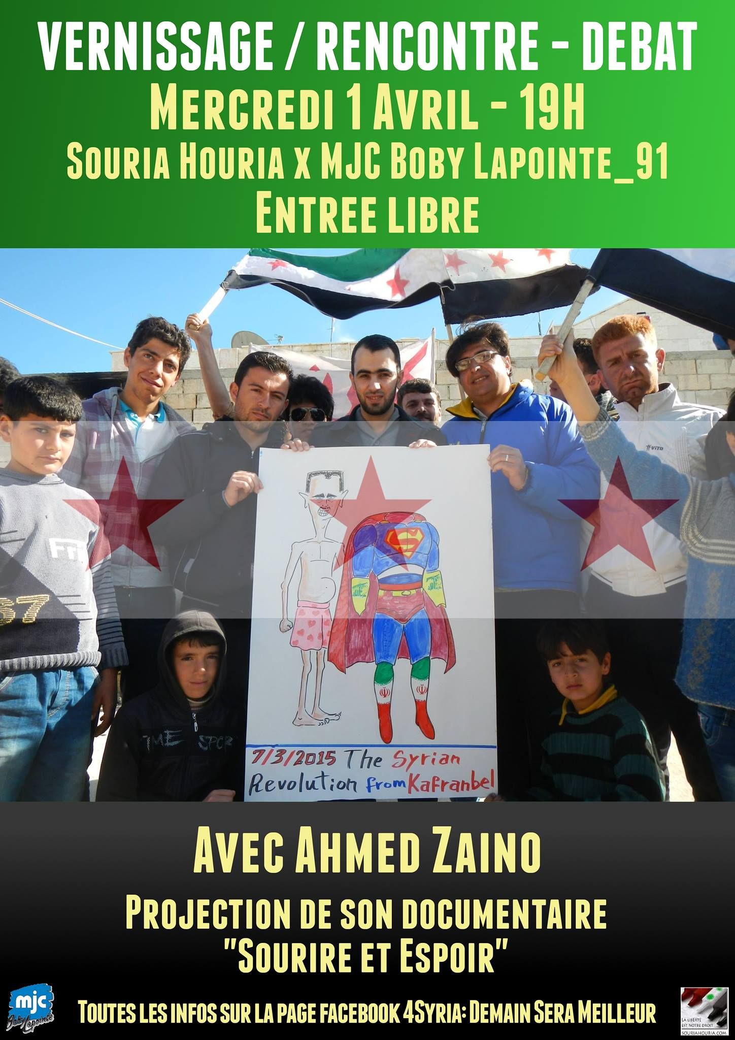 Villebon-sur-Yvette : soirée autour de la RESISTANCE CIVILE en Syrie