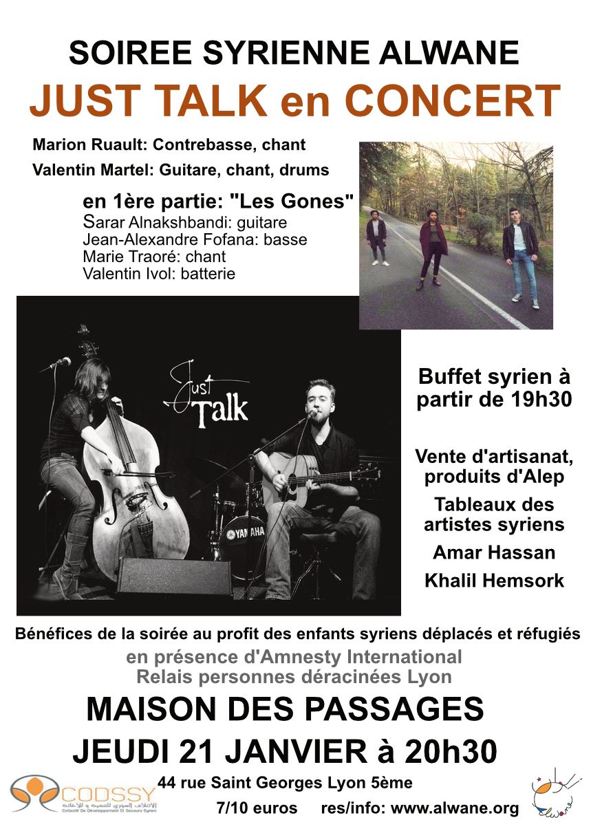 Lyon : Just Talk en concert au profit d'Alwane