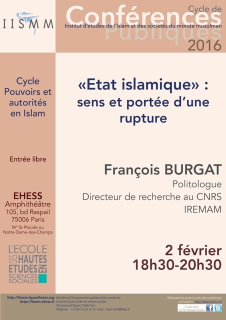 PARIS : IISMM "État Islamique : sens et portée d'une rupture"