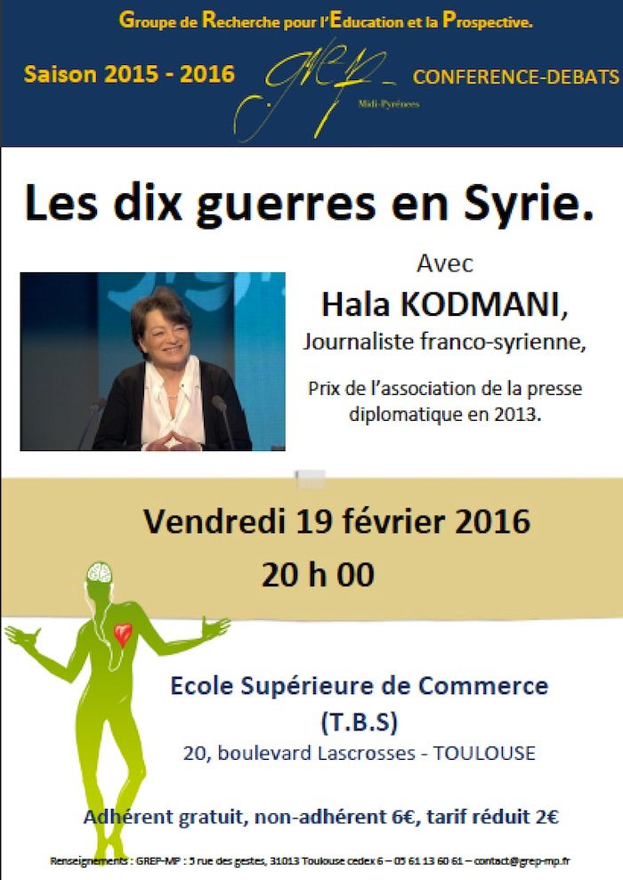 TOULOUSE : Rencontre/Débat « Dix guerres de Syrie »