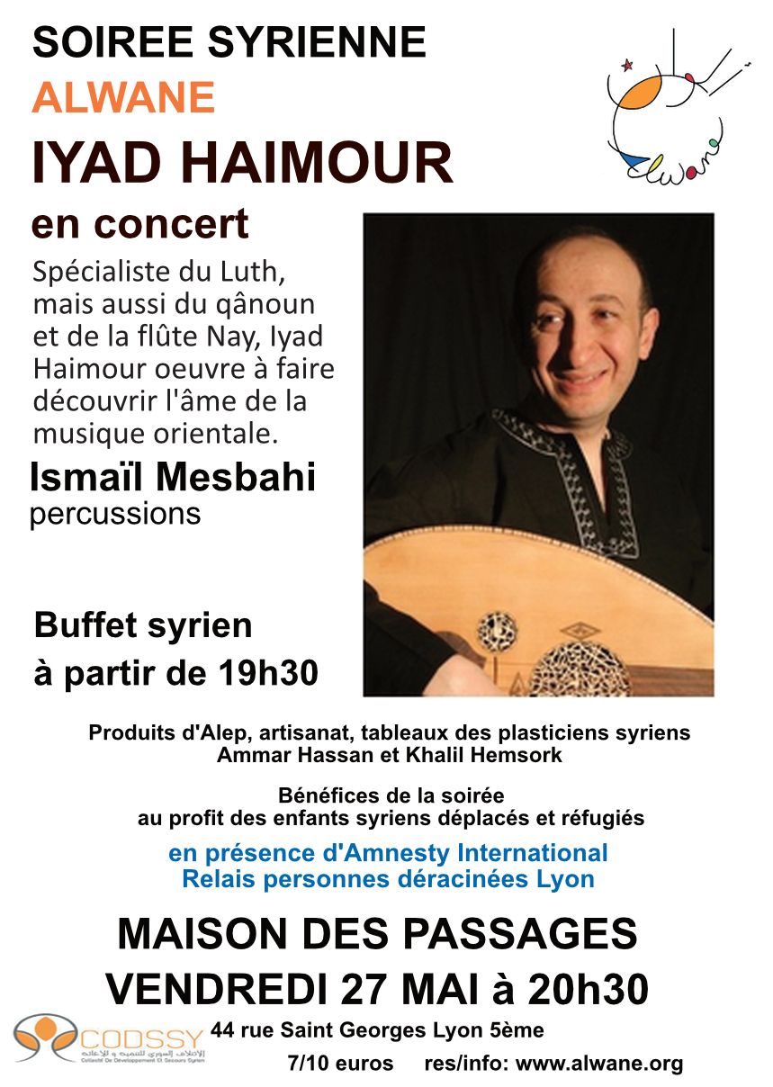 Lyon : Iyad Haimour en concert au profit des enfants syriens
