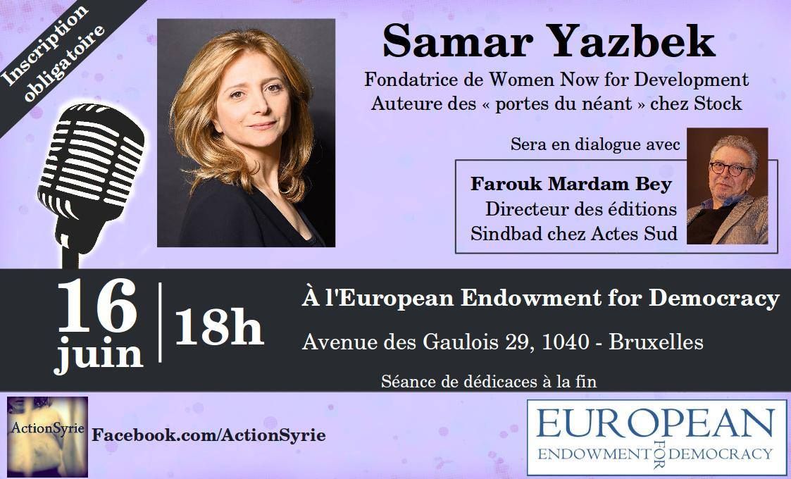 Bruxelles : Rencontre avec Samar Yazbek