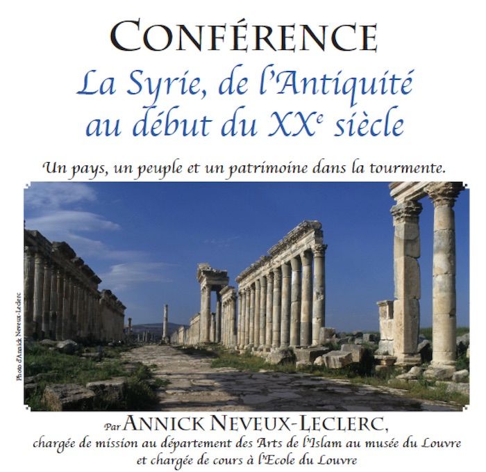 STE FOY-LES-LYON : Conférence d'Annick Leclerc "La Syrie, de l’antiquité au début du XXIème siècle"