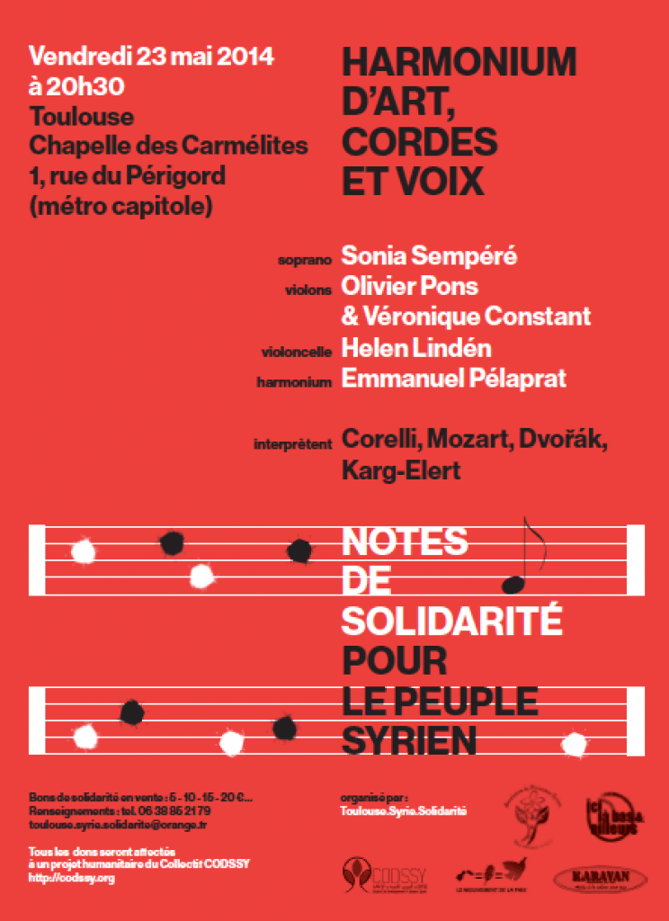 Toulouse : Notes de solidarité pour le peuple Syrien