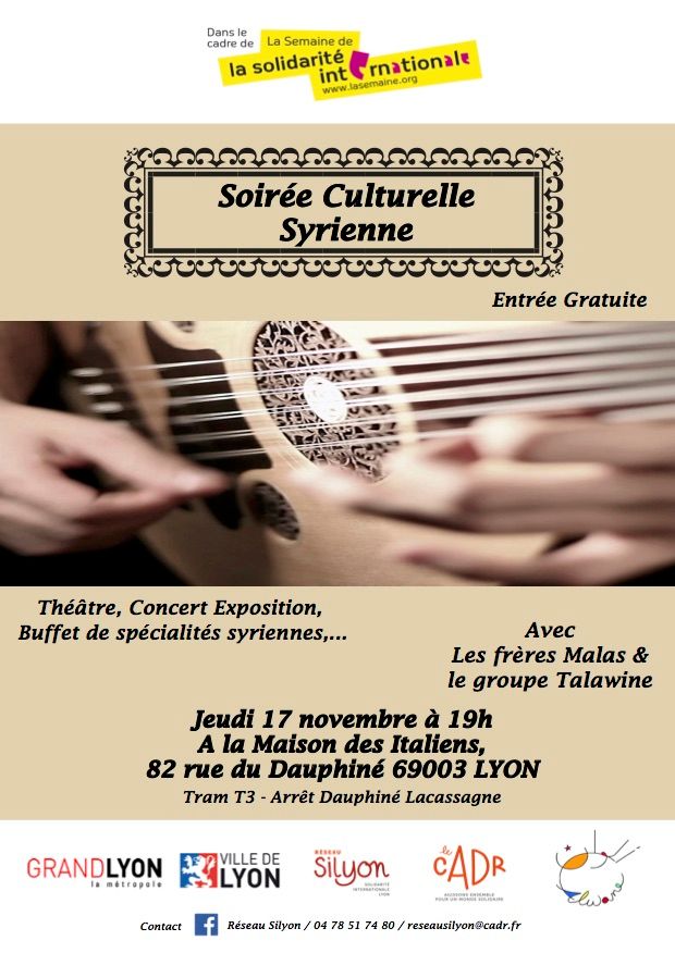 Semaine de la Solidarité Internationale Soirée Syrienne