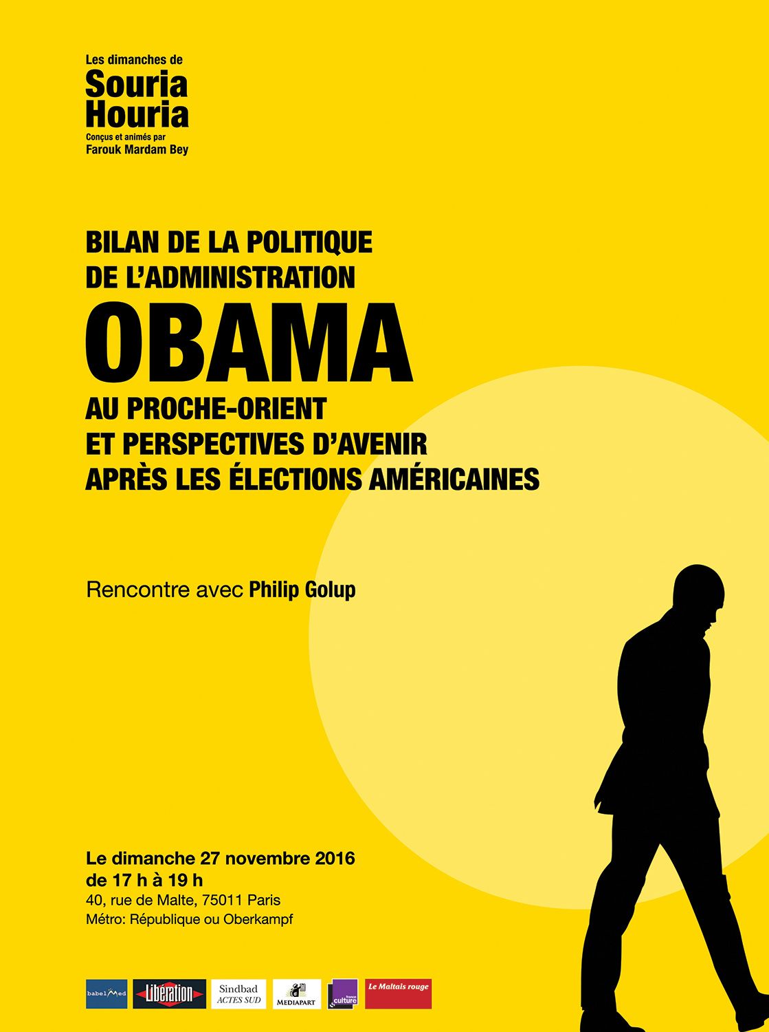 Paris : Débat "Bilan de la politique de l’administration Obama au Proche-Orient"