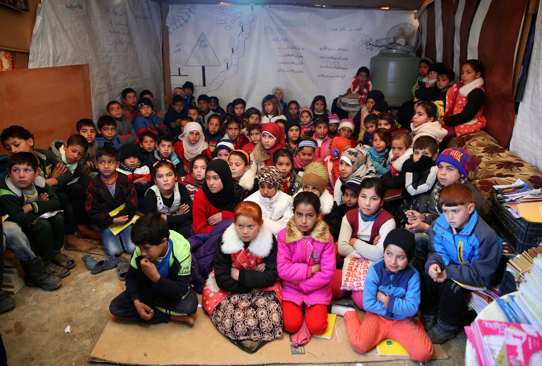 Mideast syria school age refugees