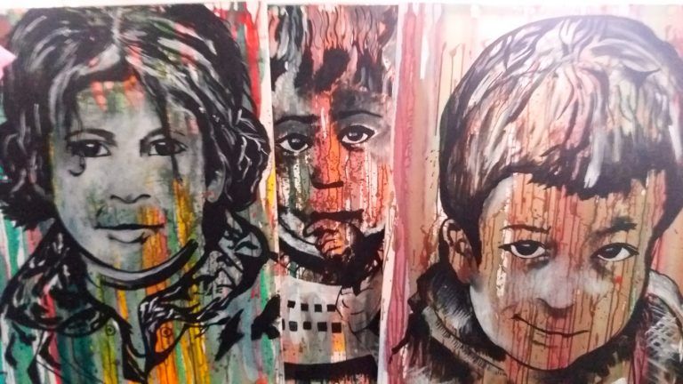 One of Al-Nojoom’s portraits of Syrian children, part of a series called Hope. (Sandra Prufer)