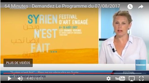 TV5 - Demandez le programme par Pascal Bourgaux : Festival « SyRien n’est fait… »