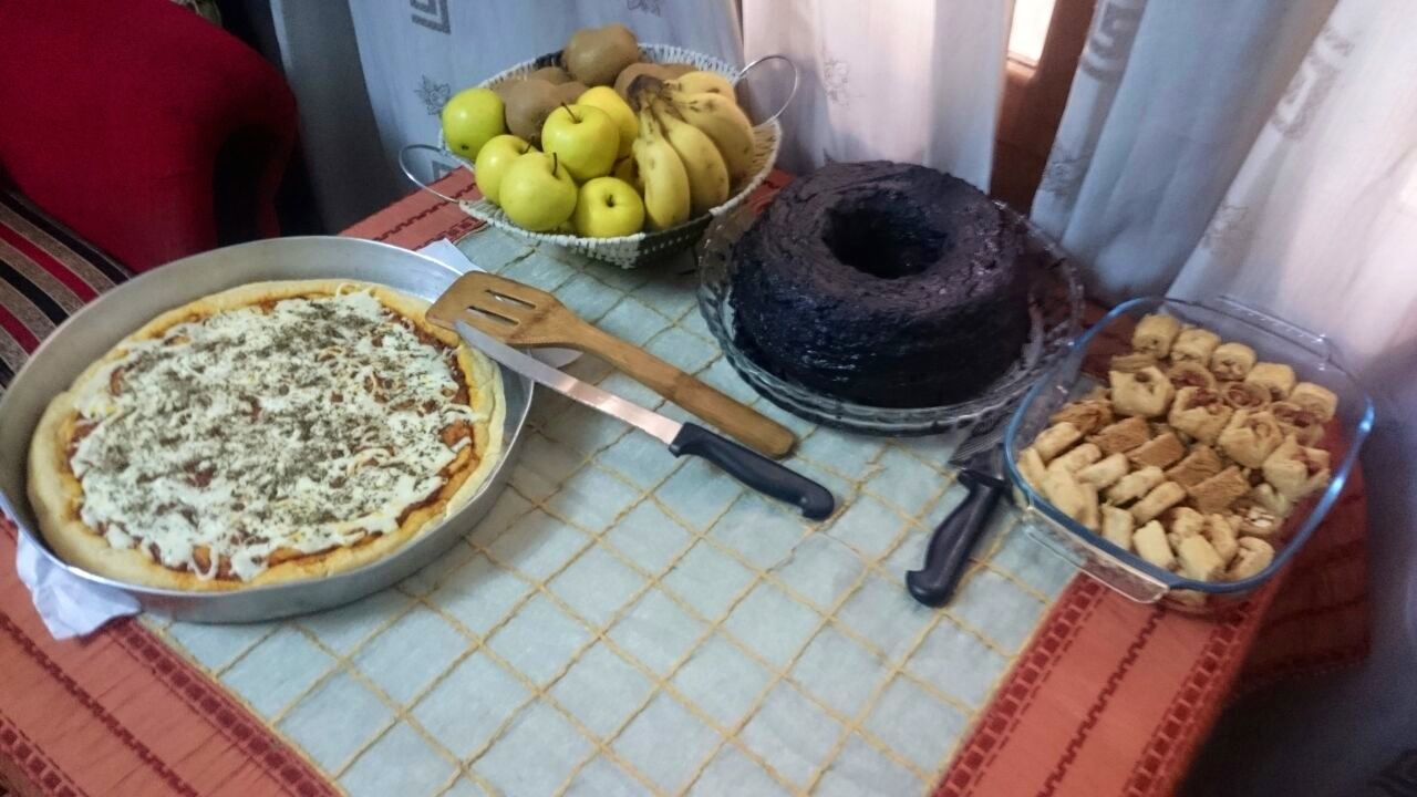 A meal shared by Wissam Zarqa and his wife before the siege began in eastern Aleppo. (Wissam Zarqa)