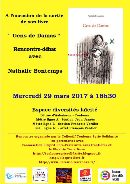 Toulouse : RENCONTRE AVEC NATHALIE BONTEMPS AUTOUR DE SON LIVRE GENS DE DAMAS