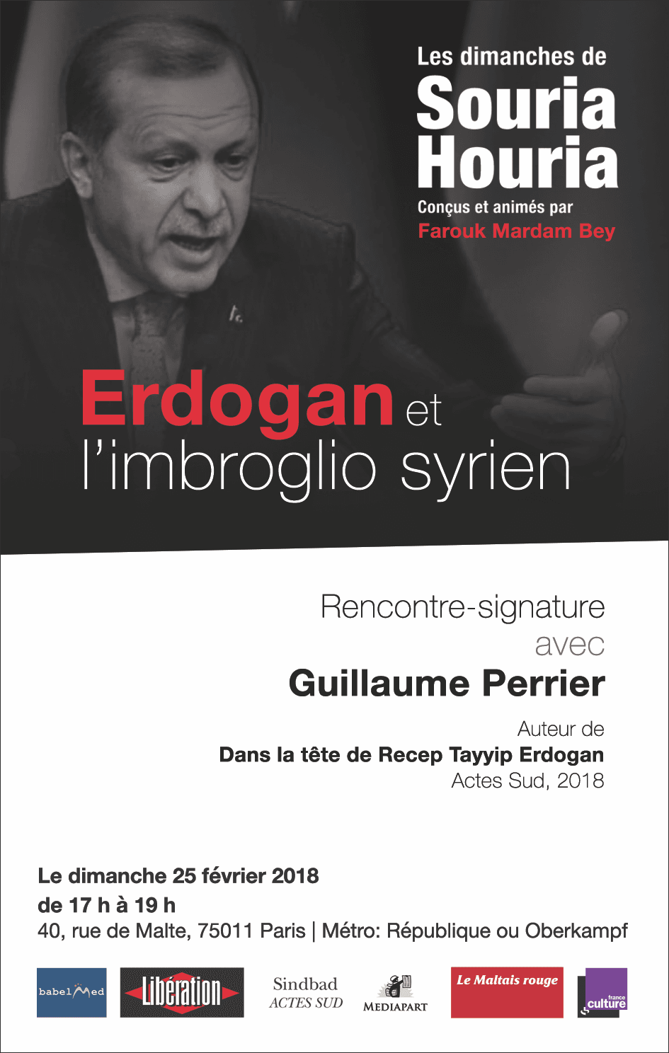PARIS: Débat "Erdogan et l'imbroglio syrien"