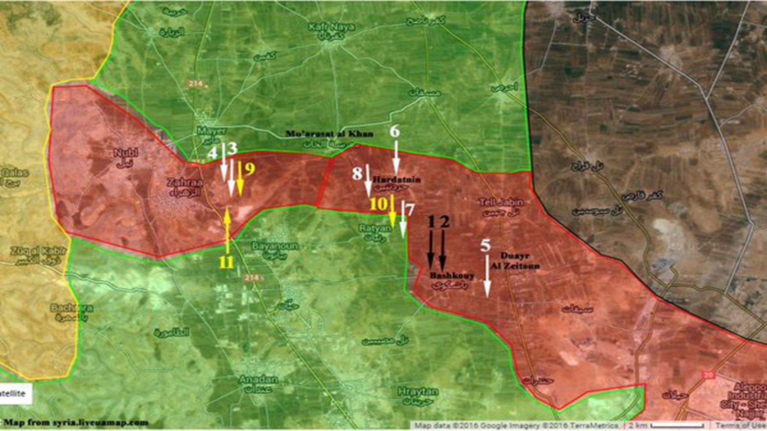 La ligne de ravitaillement au nord d'Alep est coupée, après l'offensive de l'armée syrienne.