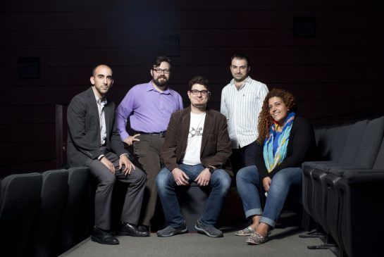 Sahel Zreik, Adam Riggio, Maher Azem, Anas Aldera and Lana Sadeq organized the Syrian Film Festival, which takes place at the AGO this weekend.