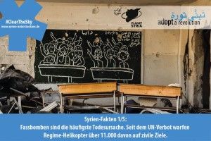 Seit dem UN-Verbot wurden mehr als 11.000 Fassbomben abgeworfen.